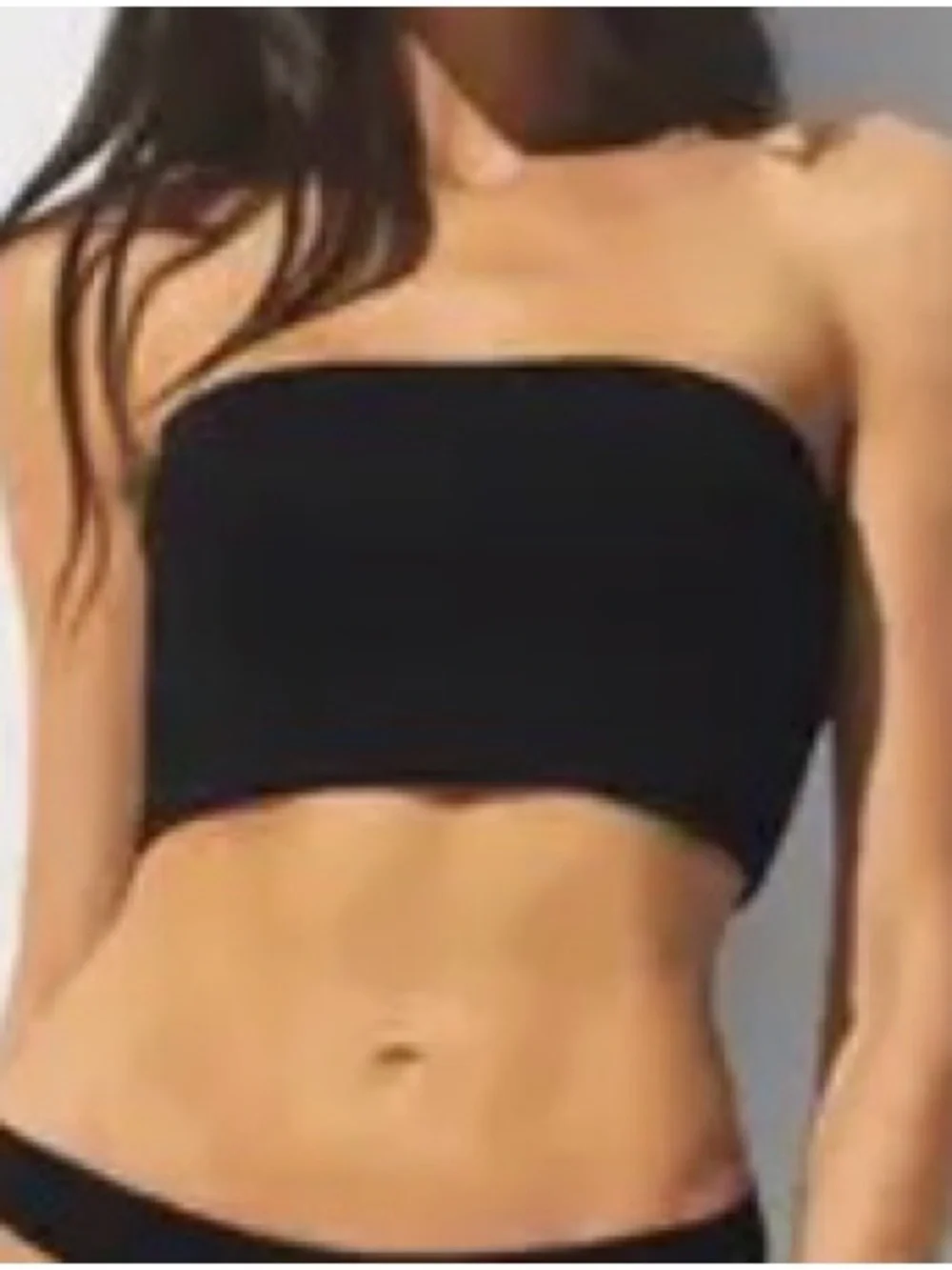 🖤 SKIMS Iconic Swim Convertible Bandeau Bikini Top | Onyx | XS | NWOT 🏷️
